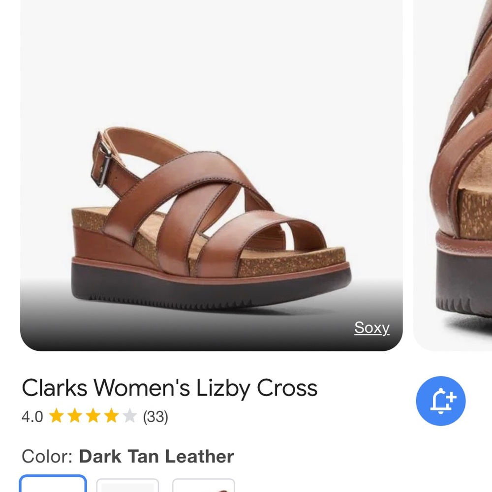 Clark’s Lizby Cross Sandals—Size 8